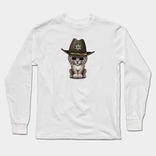 Cute Baby Lynx Cub Sheriff Long Sleeve T-Shirt